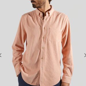 Portuguese Flannel Lobo Old Rose Shirt - Large Corduroy